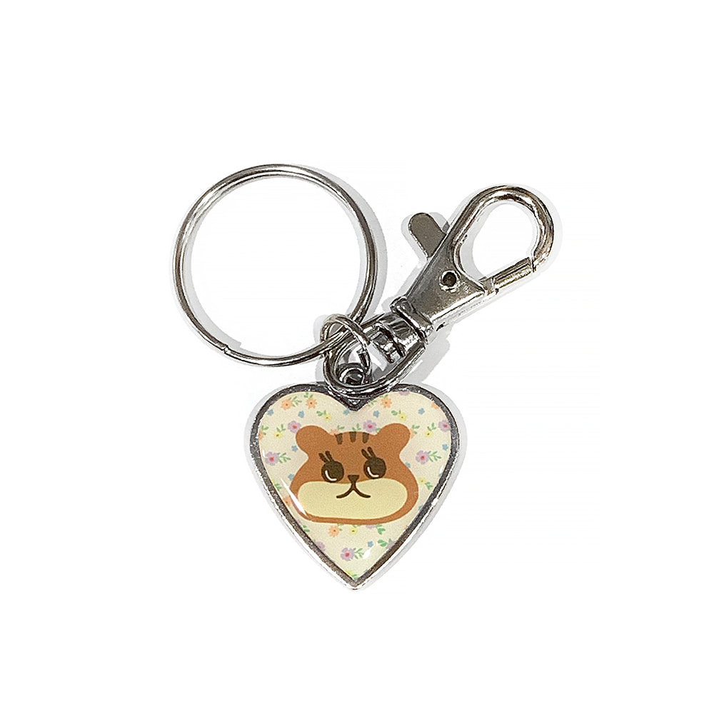 chipmunk heart key ring