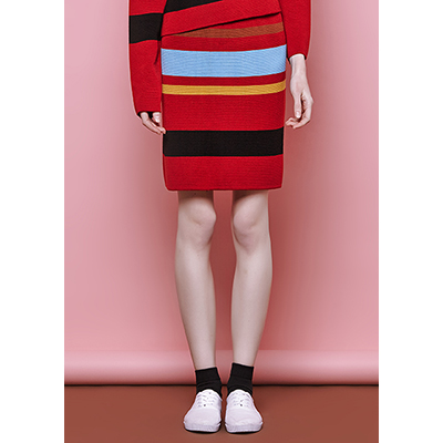 multi stripe skirt