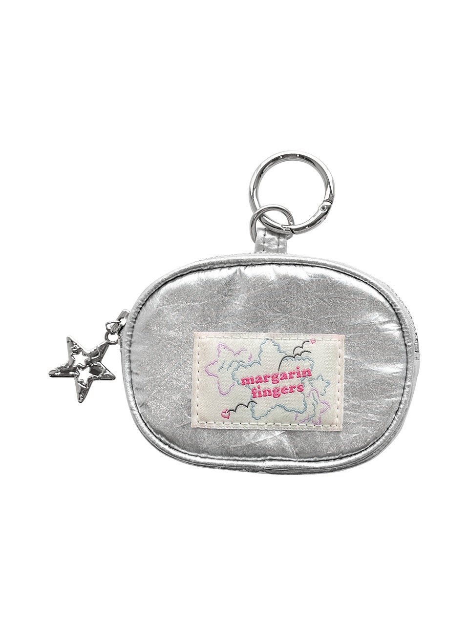 STAR KEYRING POUCH (SILVER)